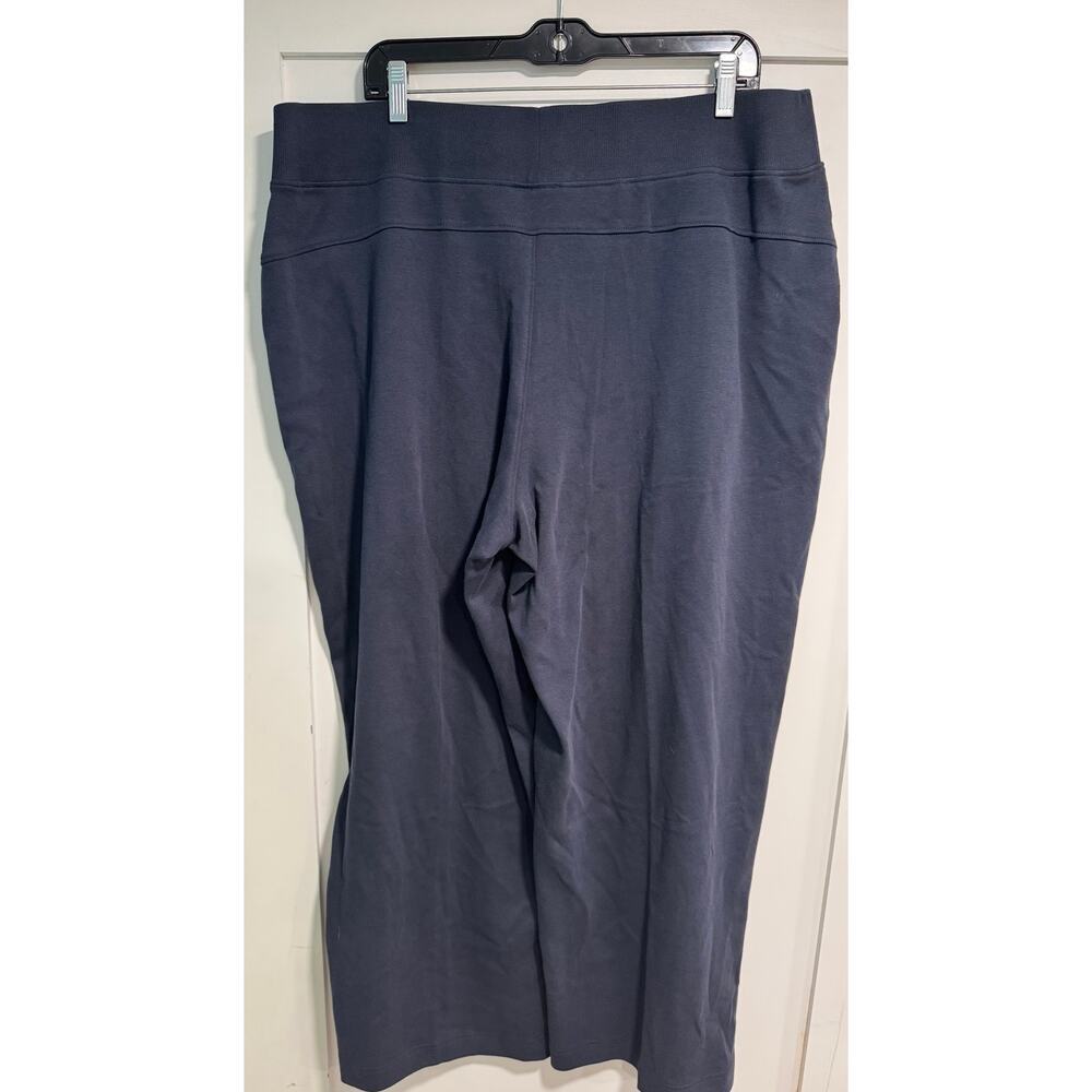 PACT Organic Cotton Airplane Pintuck Cropped Wide Leg Sweatpants Size XXL - Picture 3 of 4